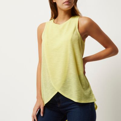 Yellow wrap front top
